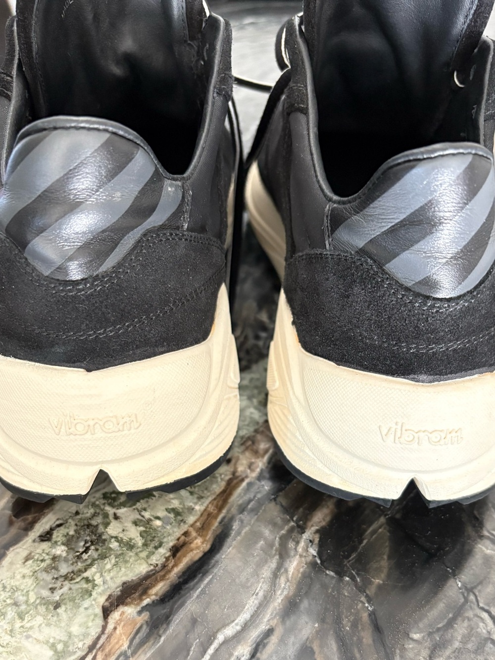 Off-White Black and Cream Arrow Logo Sneakers - Picture 7 of 7